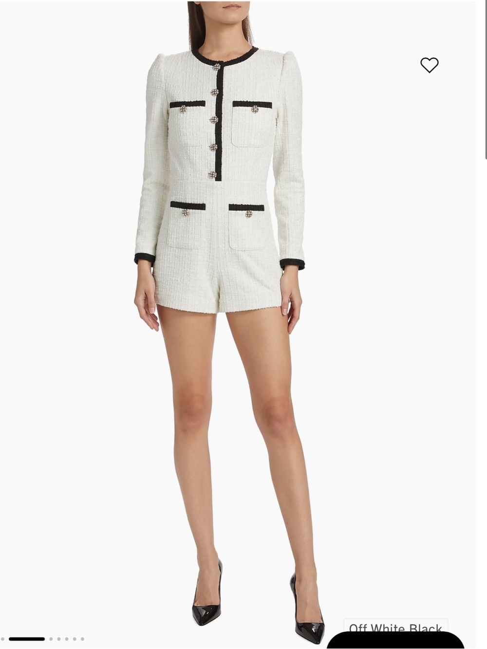 Alice + Olivia Shiloh Tweed Romper